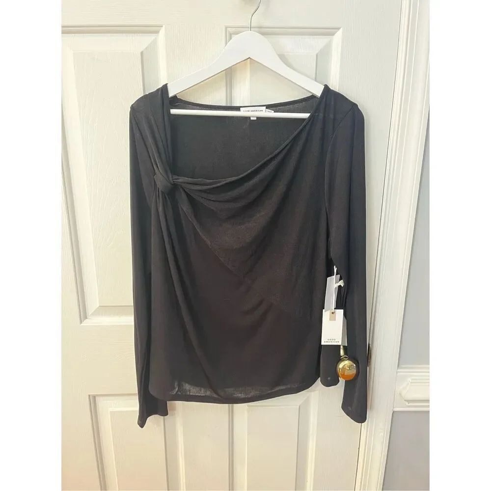 Good American Asymmetrical Side Twist Slinky Knit Too sz 5 or 2XL NWT